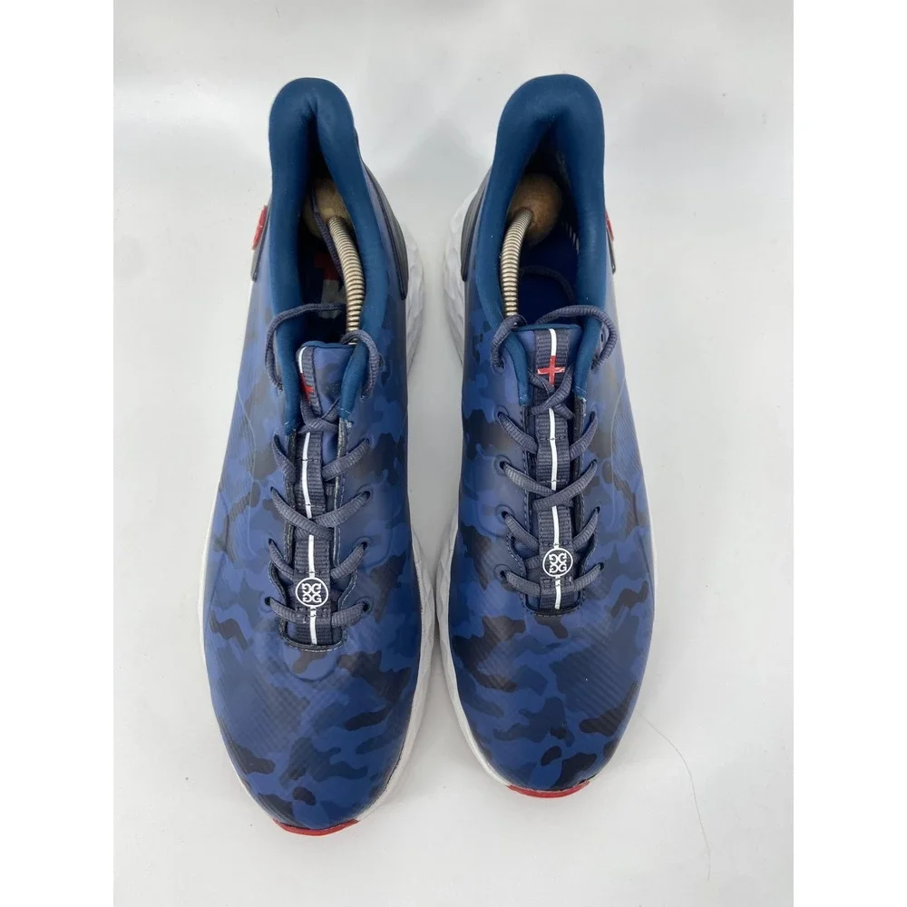G/FORE Shoes Mens 12 Blue MG4+ Camo Golf Spikeless Sneakers Athletic Comfort - Picture 6 of 11